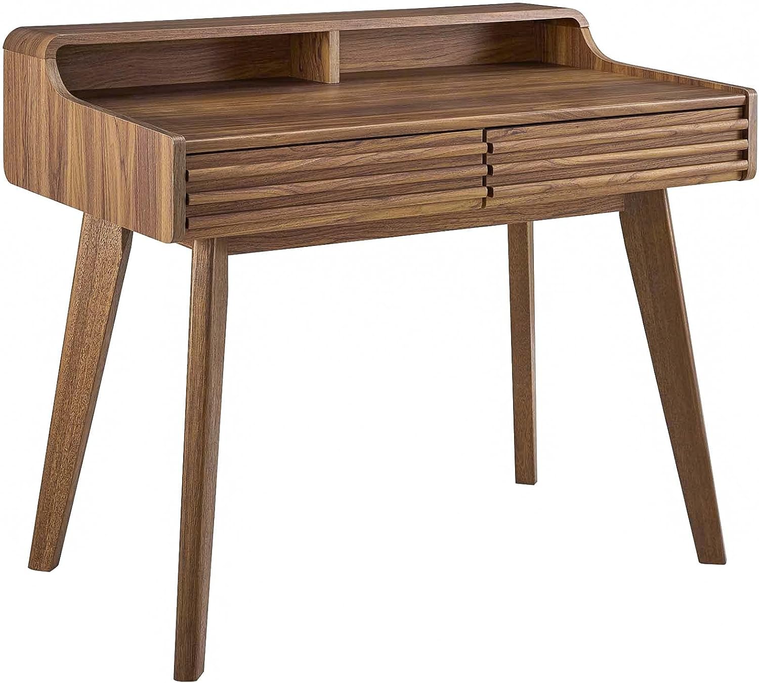 Modway Render Mid-Century Modern Writing Desk in Walnut