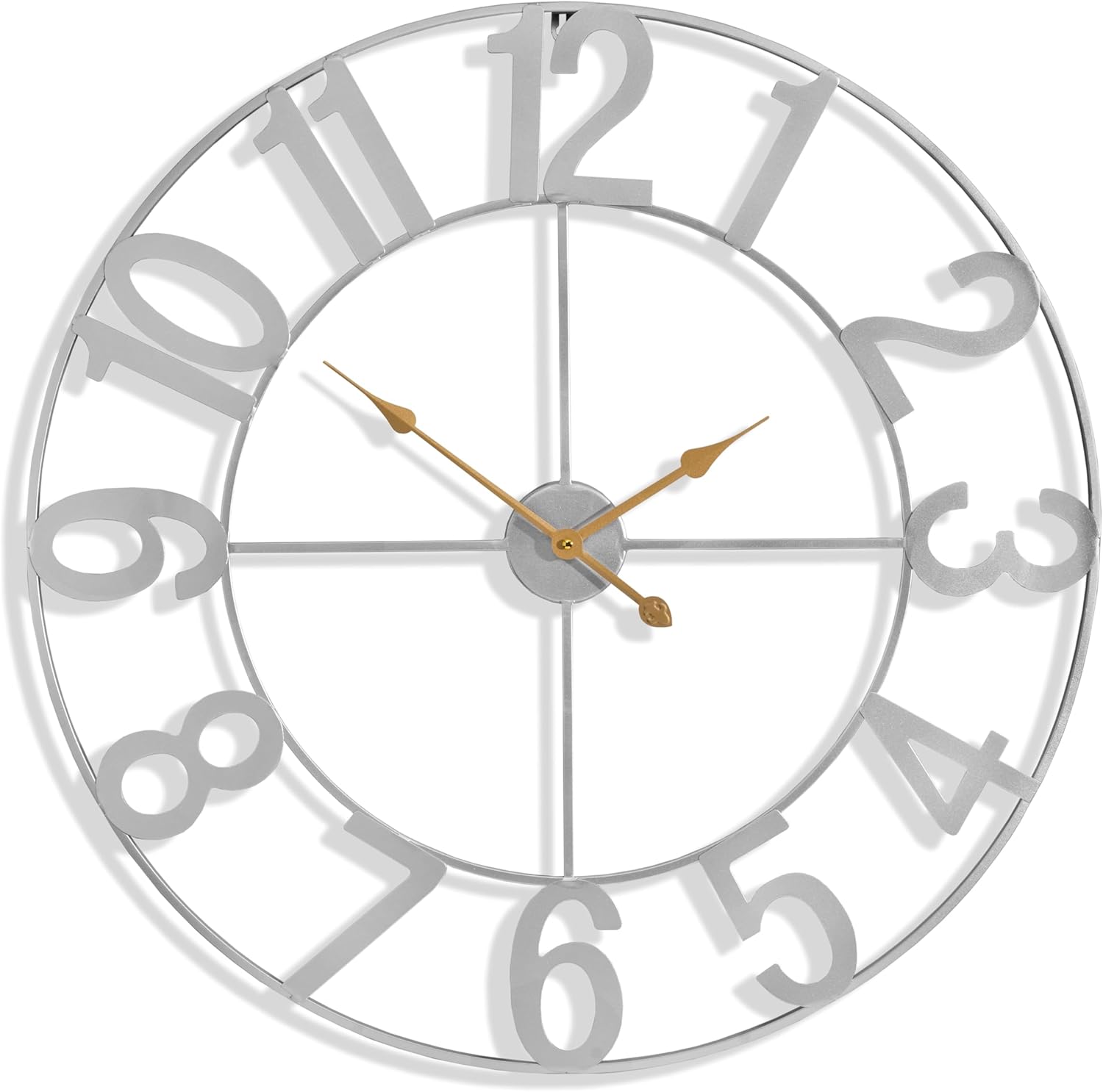 Sorbus Large Wall Clock for Living Room Decor - Wall Clock for Kitchen - 32 inch Big Wall Clock Decorative - Metal Wall Art - Analog Large Clock for Bedroom, Home, Kitchen, Office, Wall Decor (Black)