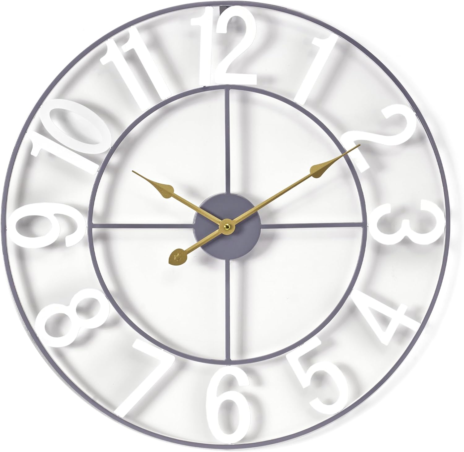 Sorbus Large Wall Clock for Living Room Decor - Wall Clock for Kitchen - 32 inch Big Wall Clock Decorative - Metal Wall Art - Analog Large Clock for Bedroom, Home, Kitchen, Office, Wall Decor (Black)