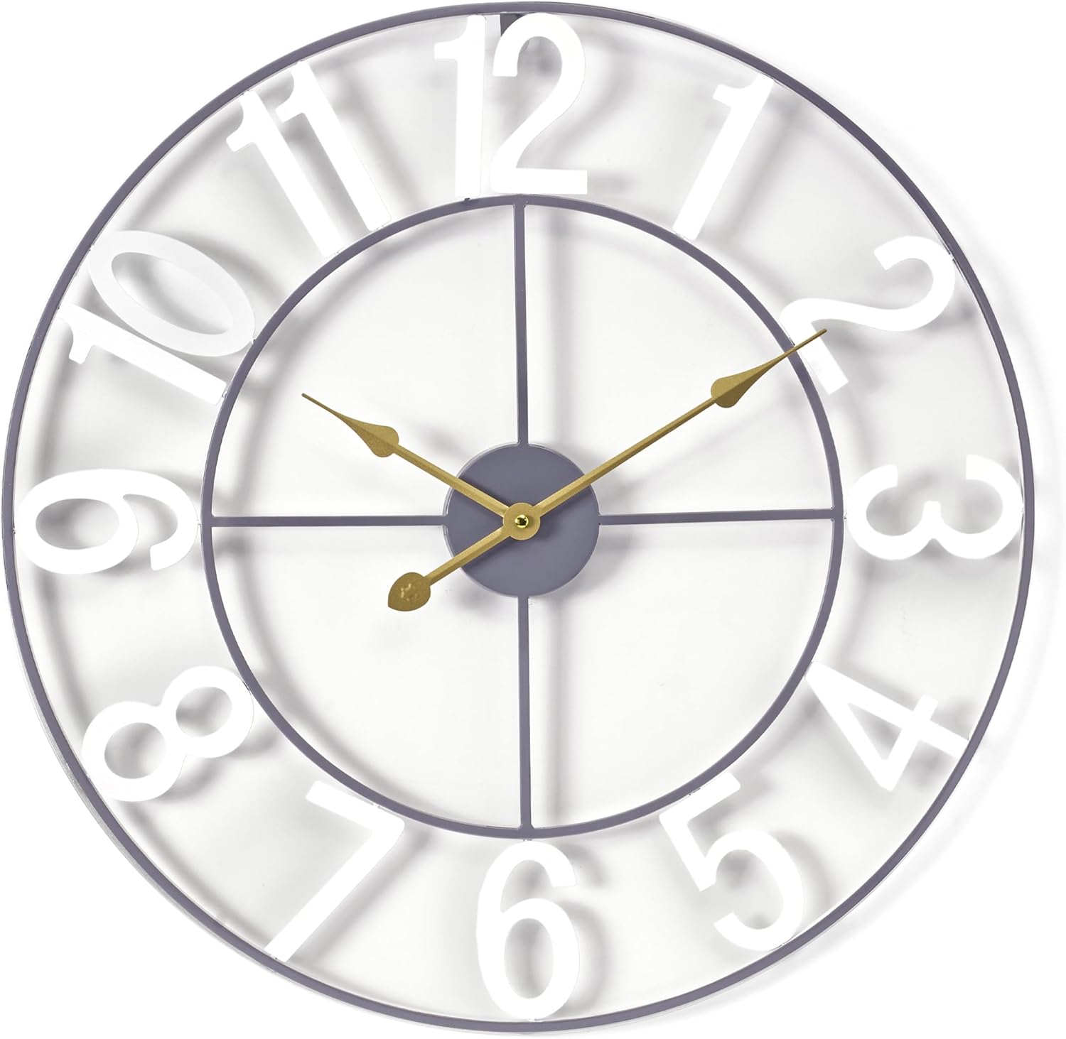 Sorbus Large Wall Clock for Living Room Decor - Wall Clock for Kitchen - 32 inch Big Wall Clock Decorative - Metal Wall Art - Analog Large Clock for Bedroom, Home, Kitchen, Office, Wall Decor (Black)