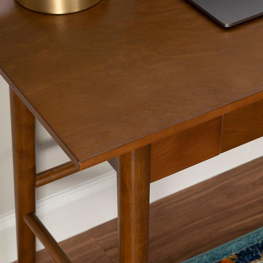 Melissa Mid Century Walnut Desk by Linon